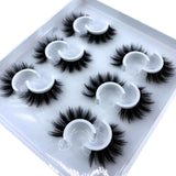 Six pairs natural false eyelashes 3D mink eyelash extension