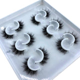 Six pairs natural false eyelashes 3D mink eyelash extension
