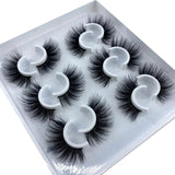 Six pairs natural false eyelashes 3D mink eyelash extension