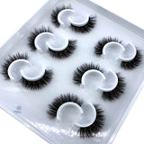 Six pairs natural false eyelashes 3D mink eyelash extension