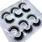 Six pairs natural false eyelashes 3D mink eyelash extension