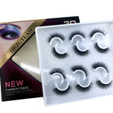 Six pairs natural false eyelashes 3D mink eyelash extension