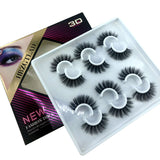 Six pairs natural false eyelashes 3D mink eyelash extension