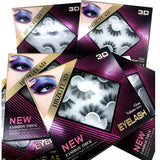 Six pairs natural false eyelashes 3D mink eyelash extension
