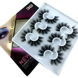 Six pairs natural false eyelashes 3D mink eyelash extension