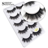 5 pairs natural long lashes mink eyelashes 3D