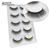 5 pairs natural long lashes mink eyelashes 3D