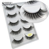 5 pairs natural long lashes mink eyelashes 3D
