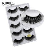 5 pairs natural long lashes mink eyelashes 3D