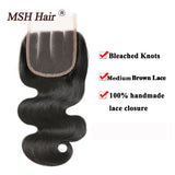 Brazilian Body Wave Bundles With Lace Closure Human Hair Bundles Non-Remy