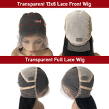 Transparent Lace Color Glueless HD Full Lace Human Hair wigs